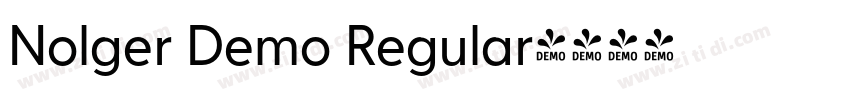 Nolger Demo Regular字体转换